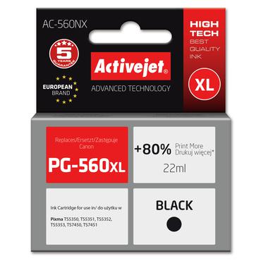Activejet AC-560NX Printer Ink for Brother  Replacement Canon PG-560XL; Supreme; 22 ml; black