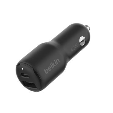 Belkin BoostCharge str&ouml;madapter f&ouml;r bil - USB, 24 pin USB-C - 42 Watt