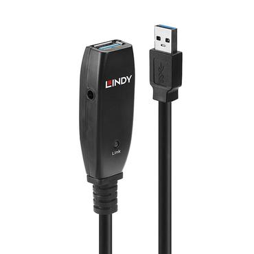 Lindy 43322 USB-kabel USB 3.2 Gen 1 (3.1 Gen 1) 15 m USB A Sort