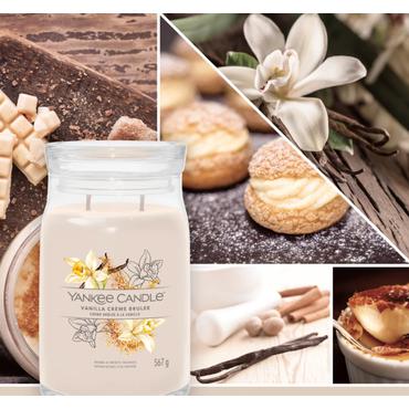 Yankee Candle Vanilla Cr&egrave;me Br&ucirc;l&eacute;e vokslys Cylinder Kanel, Vanilie Brun 1 stk