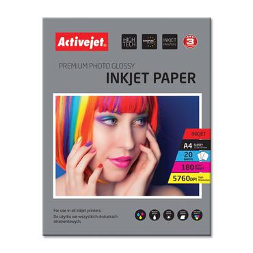 Activejet Blankt papir AP4-180G20 (A4; 20 stk.)