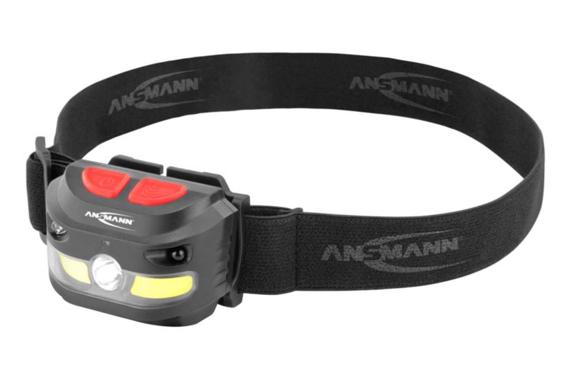 ANSMANN HD250RS - huvudficklampa - LED x 2 - totalt: 9 W - svart
