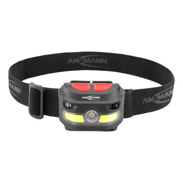 ANSMANN HD250RS - huvudficklampa - LED x 2 - totalt: 9 W - svart