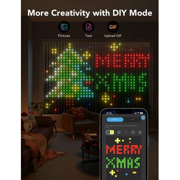 Govee H70B1 Curtain Light | Zasłona, kurtyna LED | Wi-Fi, Bluetooth, RGBIC, IP65