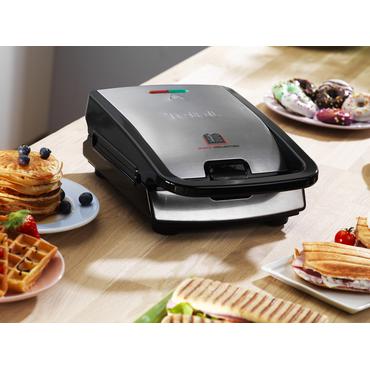 Tefal Snack Collection SW852D sandwichtoaster 700 W Sort, Rustfrit st&aring;l