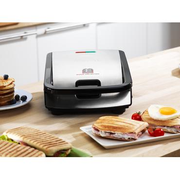 Tefal Snack Collection SW852D sandwichtoaster 700 W Sort, Rustfrit st&aring;l