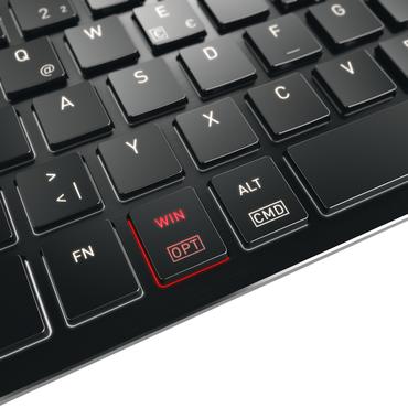 CHERRY KW X ULP 2.0 MINI tastatur Hjemme/kontor USB + RF Wireless + Bluetooth QWERTZ Tysk Sort