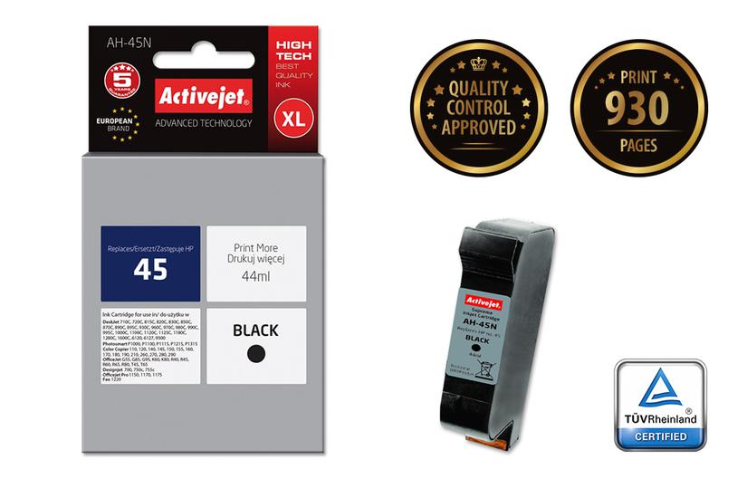 Activejet AH-45N bl&aelig;k (erstatning HP 45 51645A; Supreme; 44 ml; sort)
