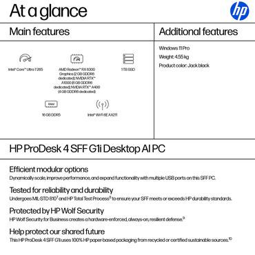 HP ProDesk 4 SFF G1i U7 265 16GB 1TB Win11 3/3/3