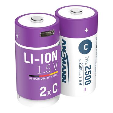 Ansmann 1313-0004 husholdningsbatteri Genopladeligt batteri C Lithium-Ion (Li-Ion)