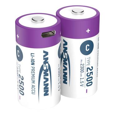 Ansmann 1313-0004 husholdningsbatteri Genopladeligt batteri C Lithium-Ion (Li-Ion)