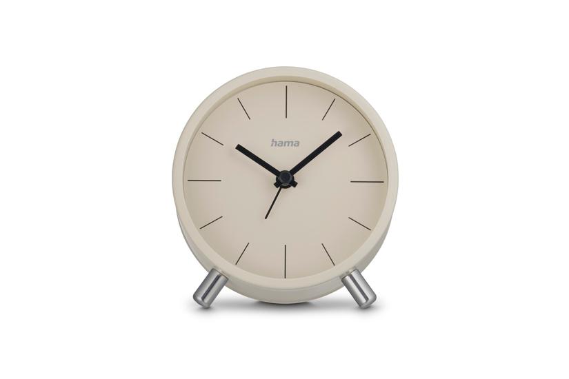 Hama Funkwecker Flores analog ohne Ticken, grau/beige   222229