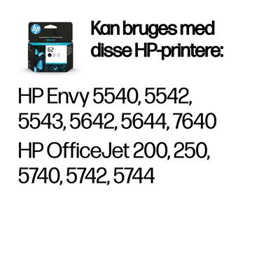 HP 62 - svart - original - bl&auml;ckpatron