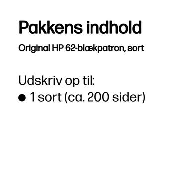 HP 62 - svart - original - bl&auml;ckpatron
