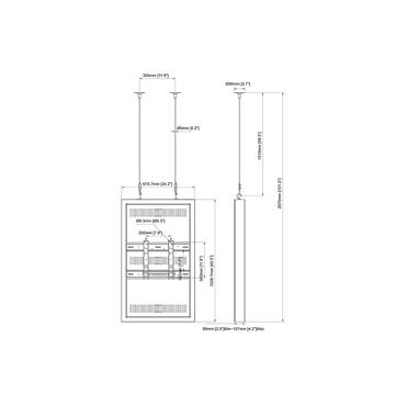 Multibrackets M Pro Series indelukke - for digitalt skiltepanel - ledning, small - hvid