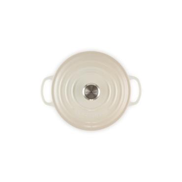 Le Creuset Signature Roaster round 20cm meringue (21177207164430)