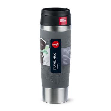 EMSA Travel Mug Classic Grande 500 ml Grå, Rustfrit stål
