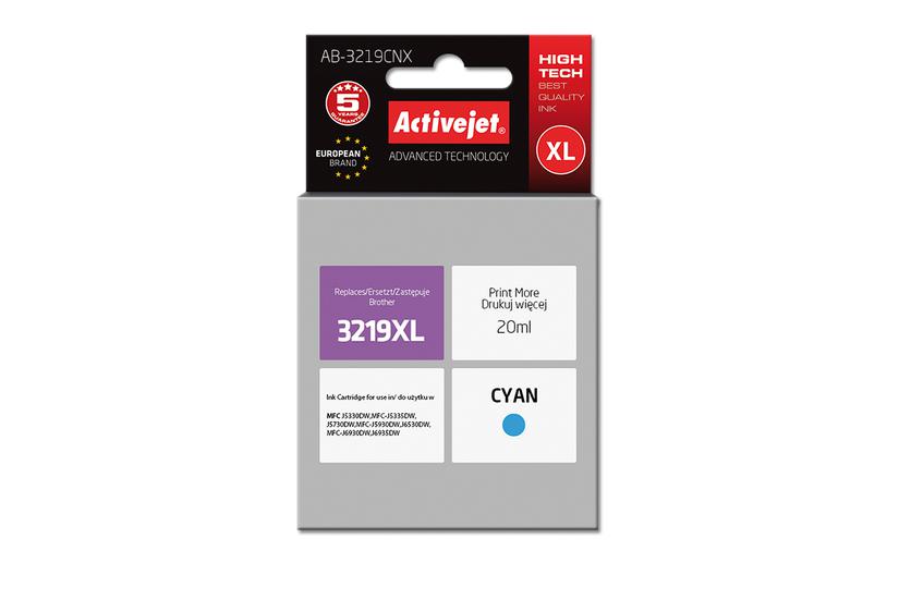 Activejet AB-3219CNX bl&aelig;k (Brother LC3219C erstatning; Supreme; 20 ml; bl&aring;)