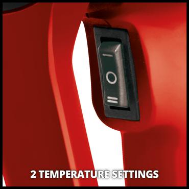 Einhell 4520179 varmepistol Varmluftspistol 500 l/min 550 °C 2000 W Sort, Rød