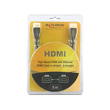 Delock High Speed HDMI with Ethernet - HDMI-kabel med Ethernet - 5 m