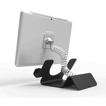 Compulocks Universal Tablet Holder with Coiled Cable Lock stativ - for tablet - sort