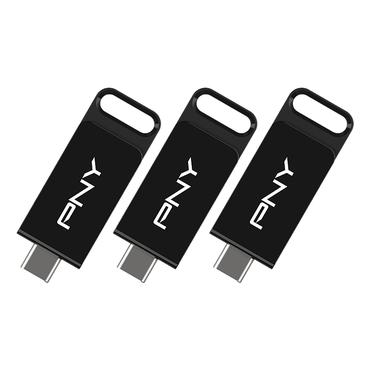 PNY Elite USB-nøgle 128 GB USB Type-C 3.2 Gen 1 (3.1 Gen 1) Sort