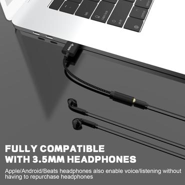 Equip 147945 lydkabel 0,15 m 3.5mm USB Type-A Sort