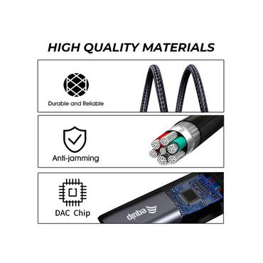 Equip 147945 lydkabel 0,15 m 3.5mm USB Type-A Sort