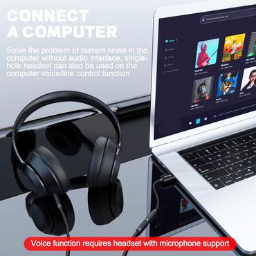 Equip 147945 lydkabel 0,15 m 3.5mm USB Type-A Sort