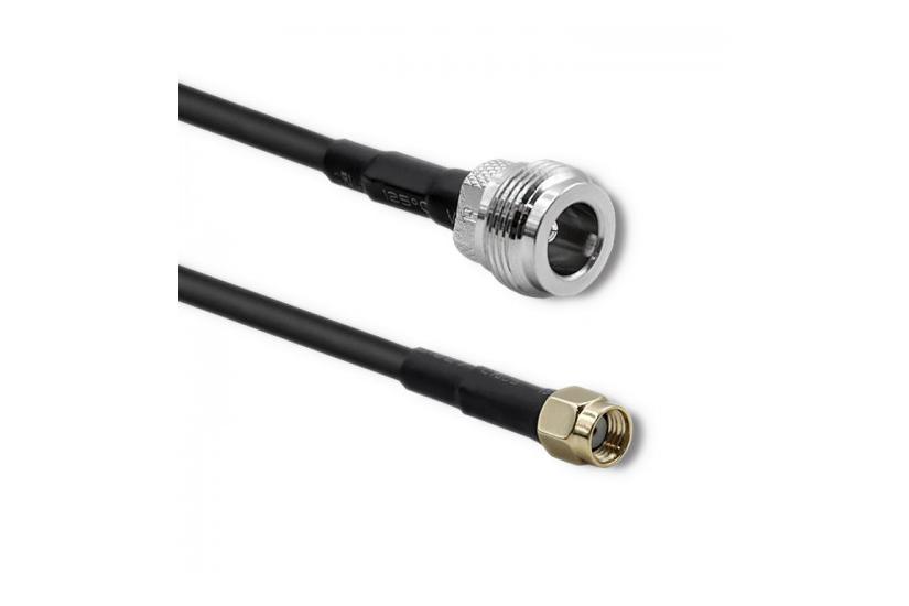 Qoltec antennekabel - 5 m - sort