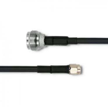 Qoltec antennekabel - 5 m - sort
