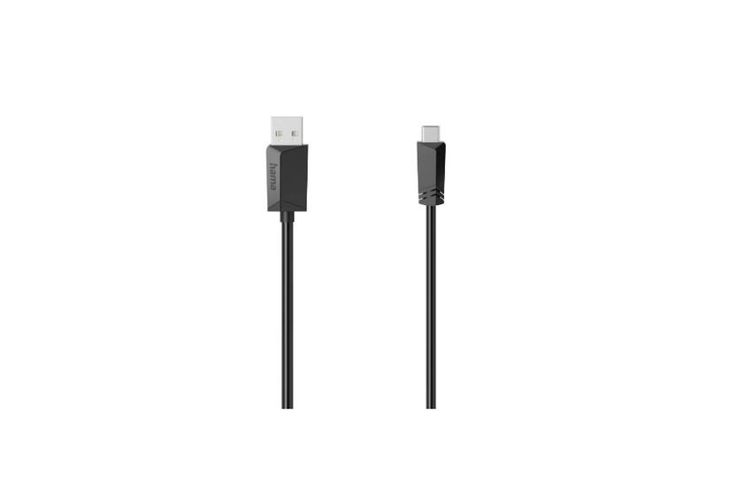 HAMA Cable USB A-USB B Mini 480 Mbit/s Black 1.5m