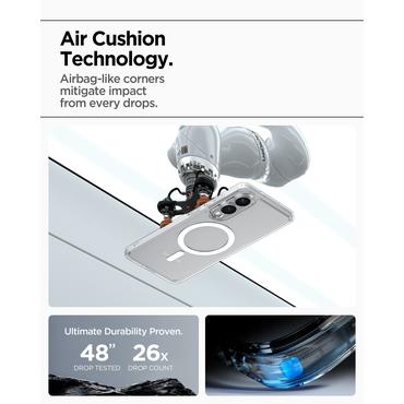 Spigen Ultra Hybrid (MagFit) mobiltelefon etui 17 cm (6.7") Cover Transparent, Hvid