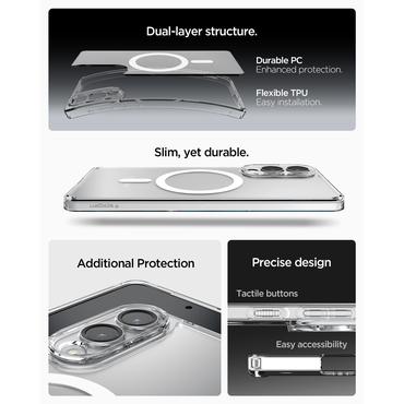 Spigen Ultra Hybrid (MagFit) mobiltelefon etui 17 cm (6.7") Cover Transparent, Hvid