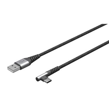 Goobay 64655 USB-kabel USB 2.0 0,5 m USB C USB A Sort, Gr&aring;