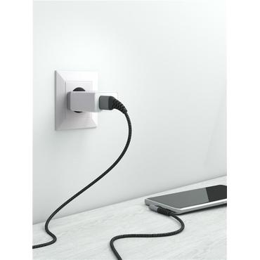 Goobay 64655 USB-kabel USB 2.0 0,5 m USB C USB A Sort, Gr&aring;