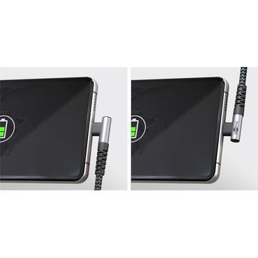 Goobay 64655 USB-kabel USB 2.0 0,5 m USB C USB A Sort, Gr&aring;