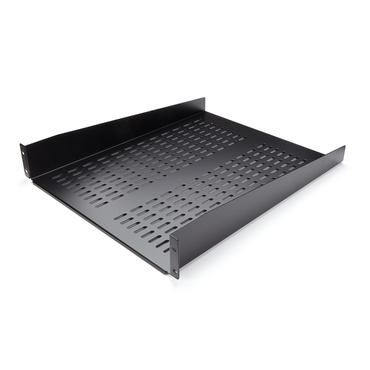 StarTech.com 1U Server Rack Shelf, 2U 22in Universal Fixed Vented Network Rack Shelf/Cantilever Tray for 19" AV/Data/Network Equipment Enclosure w/Cage Nuts & Screws, 50lbs Weight Cap. - 2U Network Rack Shelf (CABSHELF22V) - rackhylde - 2U