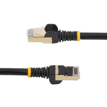 StarTech.com Cat6a Ethernet-kabel - sk&auml;rmad (STP) - 2 m, svart - patch-kabel - 2 m - svart