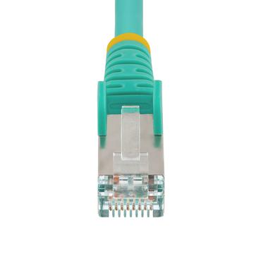 StarTech.com 1.5m CAT6a Ethernet Cable - Aqua - Low Smoke Zero Halogen (LSZH) - 10GbE 500MHz 100W PoE++ Snagless RJ-45 w/Strain Reliefs S/FTP Network Patch Cord - patch-kabel - 1.5 m - havsbl&aring;