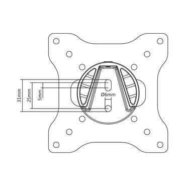 Multibrackets Flexarm M VESA Full-Motion II 50 75 100 konsol - fullst&auml;ndig r&ouml;relse - f&ouml;r LCD-display - svart