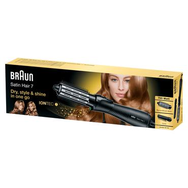 Braun Satin Hair 7 AS720 Varmluftsb&oslash;rste Varm Sort 700 W 2 m