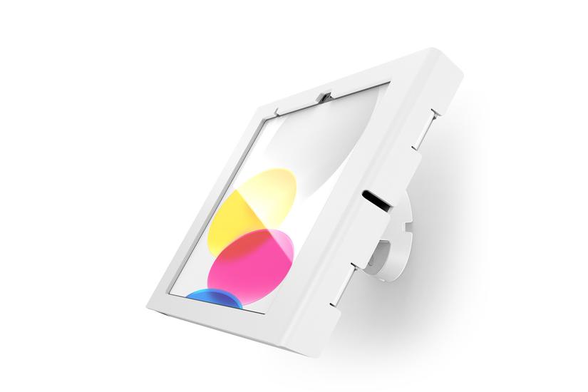 Compulocks iPad 10th-11th (A16) Gen Swell Enclosure Bow Tilting Wall Mount White monteringssæt - eksponeret front/bagsidekamera og sensorer - for tablet - hvid