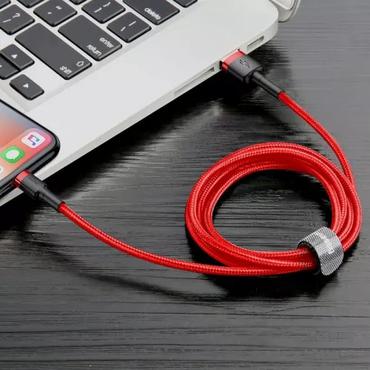 Baseus Cafule USB to Lightning, 2.4A, 0,5m - Red