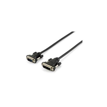 Equip 118943 videokabel adapter 1,8 m DVI-A VGA (D-Sub) Sort
