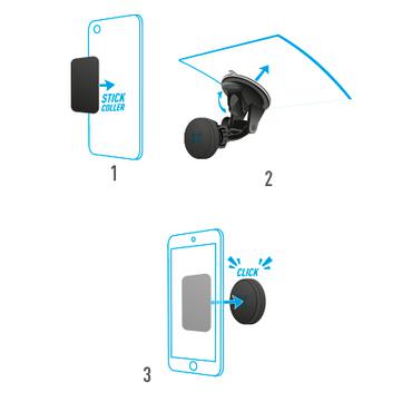 Mobilis U.FIX Universal Car Navigation Kit - magneth&aring;llare f&ouml;r mobiltelefon