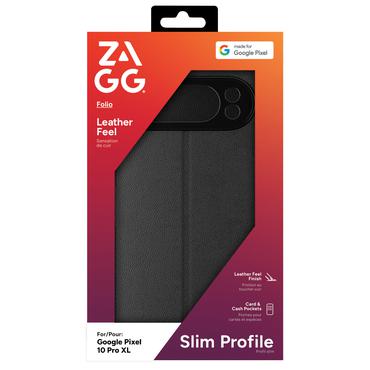 ZAGG Folio mobiltelefon etui 17 cm (6.7") Folie Sort