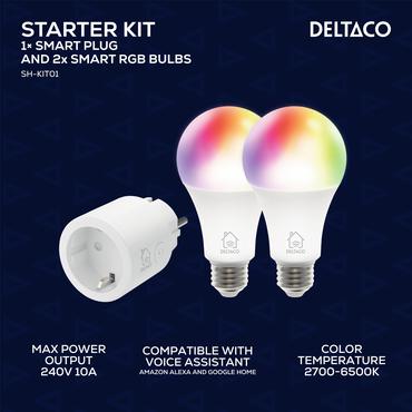 DELTACO - Starter Kit - hjemautomatiseringssæt - 802.11b/g/n