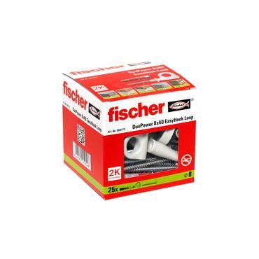 Fischer 564173 skrueanker og vægudtag 25 stk Skruekrog og vægstiksæt