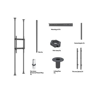 Multibrackets M Pro Series MBFC2P1UPHD monteringssats - för LCD-display - svart